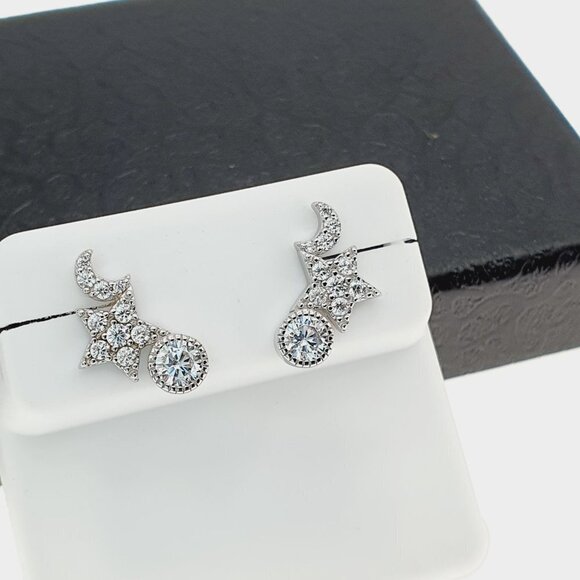 925 sterling silver luxury CZ earrings for women/girls, Best forRJUS2172 - Picture 8 of 10